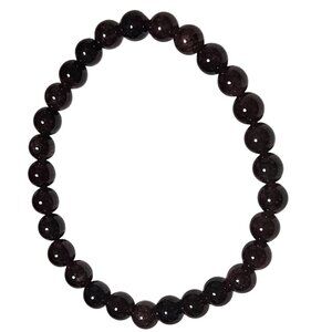 Classic Dark Red Round Beaded Stretch Bracelet Minimalist Fashion Jewelry Women